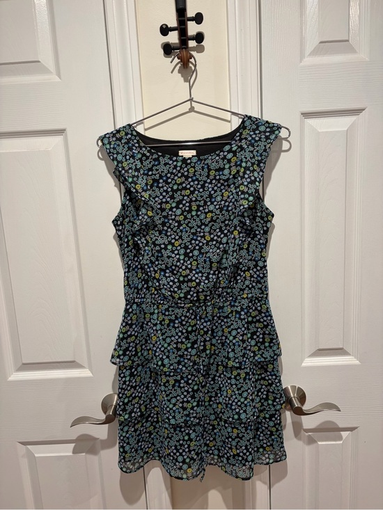 Xhilaration Dresses & Skirts - Xhilaration Navy Floral Tiered Mini Dress
